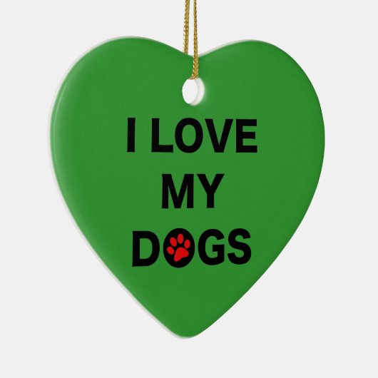 Liefde van mijn honden (B) Keramisch Ornament (Rechts)