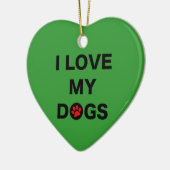 Liefde van mijn honden (B) Keramisch Ornament (Links)