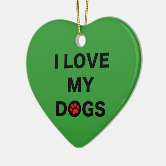 Liefde van mijn honden (B) Keramisch Ornament (Links)