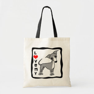 Liefde van mijn Italiaanse Greyhound - Grijs Tote Bag