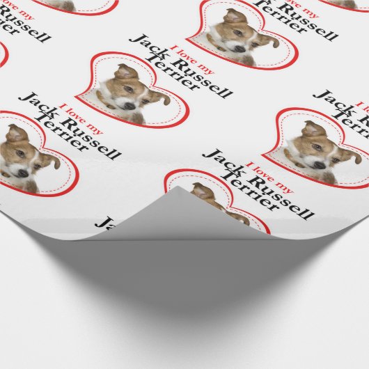 Liefde van mijn Jack Russell Terrier Wrapping Pape Cadeaupapier (Hoek)