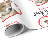 Liefde van mijn Jack Russell Terrier Wrapping Pape Cadeaupapier (Rol Hoek)