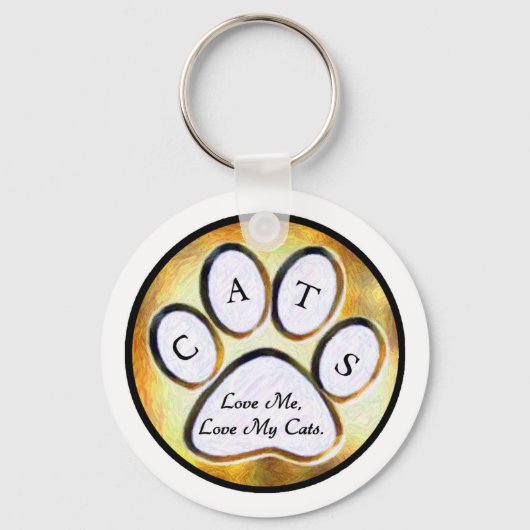 Liefde van mijn katten Sleutelhanger (Voorkant)