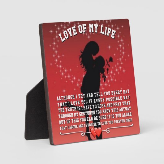 Liefde van mijn leven fotoplaat (Voorkant)
