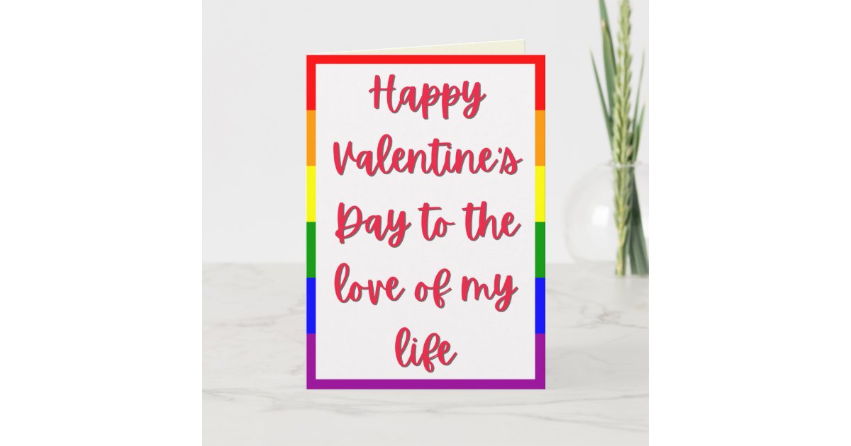 Liefde van mijn leven, LGBT Pride-kaart met de Val Kaart | Zazzle.nl