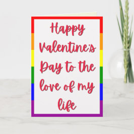 Liefde Van Mijn Leven LGBT Pride Valentijnkaart Kaart