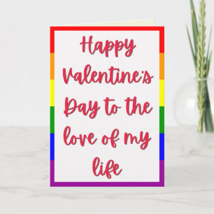 Liefde Van Mijn Leven LGBT Pride Valentijnkaart Kaart