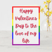 Liefde van mijn leven LGBT Pride Valentijnskaart Kaart (Gele Bloem)