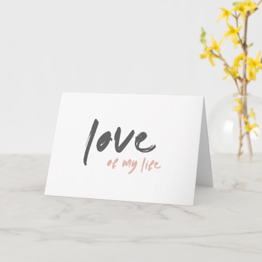 Liefde van mijn leven | Modern Minimaal Onsterfeli Kaart (Gele Bloem)