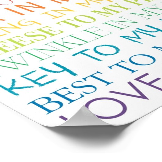 Liefde van mijn Life Poster Print (Hoek)