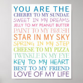 Liefde van mijn Life Poster Print (Voorkant)