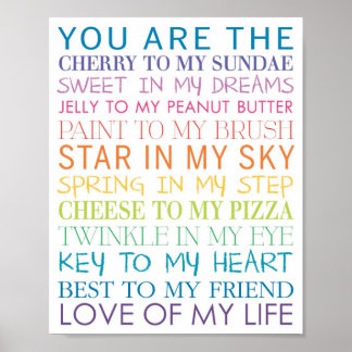 Liefde van mijn Life Poster Print