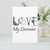 Liefde van mijn Lineman Kaart (Staand voorkant)