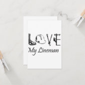 Liefde van mijn Lineman Kaart (Voorkant / Achterkant in situ)
