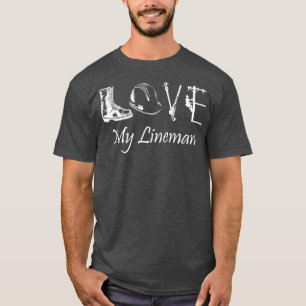 Liefde van mijn Lineman-vrouw echtgenoot Linewerke T-shirt