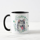 Liefde van mijn Malamute Wreath Coffee Mok (Links)