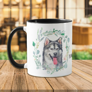 Liefde van mijn Malamute Wreath Coffee Mok
