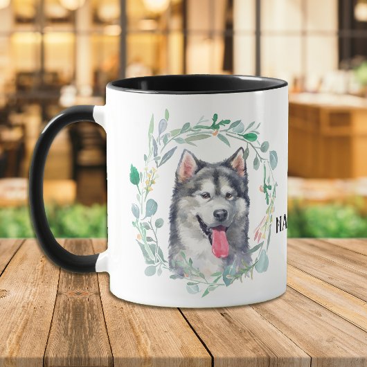Liefde van mijn Malamute Wreath Coffee Mok