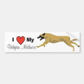Liefde van mijn Malinois Bumpersticker (Voorkant)