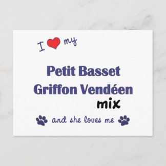 Liefde van mijn petit Basset Griffon Vendeen Mix ( Briefkaart