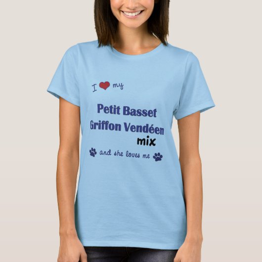 Liefde van mijn petit Basset Griffon Vendeen Mix ( T-shirt (Voorkant)