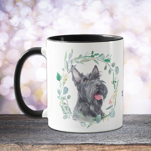 Liefde van mijn Schotse terrier Wreath Coffee Mok