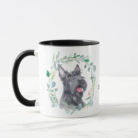 Liefde van mijn Schotse terrier Wreath Coffee Mok (Links)