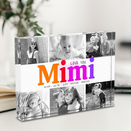 Liefde van Mimi Colorful Rainbow Modern Collage 6 Fotoblokken