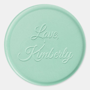 Liefde van Mint Green Wax Seal Sticker