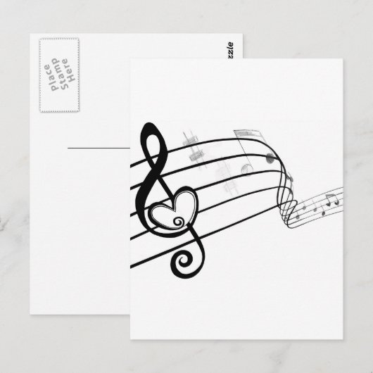 Liefde van Muziek Briefkaart (Voorkant / Achterkant)