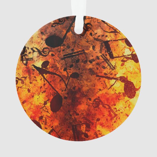 Liefde van muziek - Musical Notes Ceramic Ornament (achterkant)