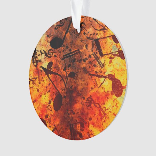 Liefde van muziek - Musical Notes Ceramic Ornament (voorkant)