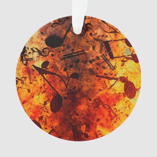 Liefde van muziek - Musical Notes Ceramic Ornament (voorkant)