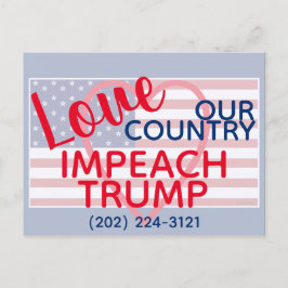 Liefde van ons land Impeach Trump Congres Briefkaart