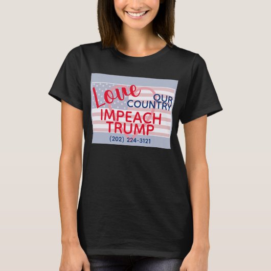 Liefde van ons land Impeach Trump Congres T-shirt (Voorkant)