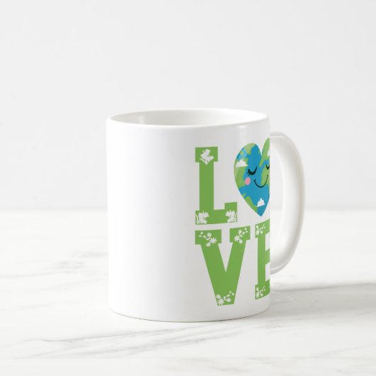 Liefde van onze planeet moeder Aarde dag Koffiemok (Voorkant rechts)