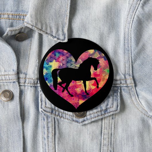 Liefde van paarden ronde button 4,0 cm (In situ)