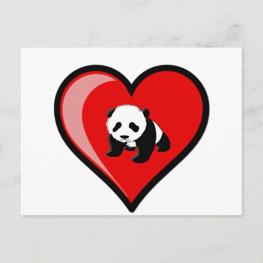 liefde van Panda Briefkaart (Voorkant)