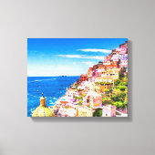 Liefde Van Positano Italië Ingepakt Canvas Afdruk (Voorkant)