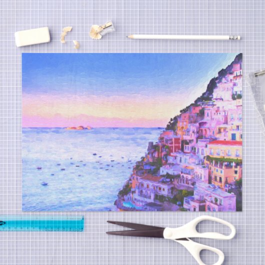 Liefde van Positano Italy Sunset Tissuepapier (Craft)