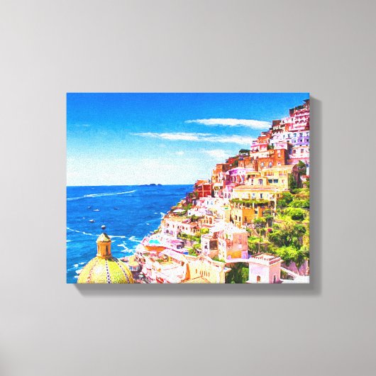 Liefde van Positano Italy wrapped Canvas (Voorkant)