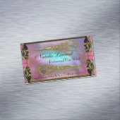 Liefde van roze dubbelschaar Franse afbeelding IV Magnetisch Visitekaartje (Voorbeeld)