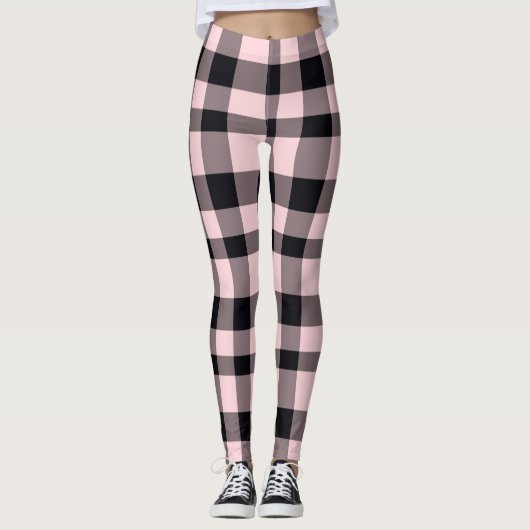 Liefde van roze/zwarte speldenvrouwen Leggings (Voorkant)
