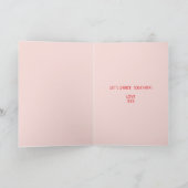 Liefde van schattige roze romance dansende mensen kaart (Binnen)