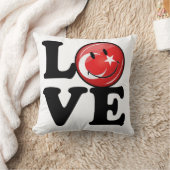 Liefde van Turkije glimlachende vlag Kussen (Deken)