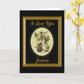 Liefde van u Audubon Birds persoonlijke kaart (Gele Bloem)