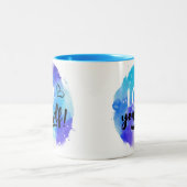 Liefde van uw eigen Waterverf tweetone koffie-Mok Tweekleurige Koffiemok (Center)