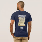 Liefde van uw land - Bescherm mij en Bill of Right T-shirt (Achterkant volledig)