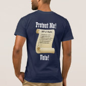 Liefde van uw land - Bescherm mij en Bill of Right T-shirt (Achterkant)