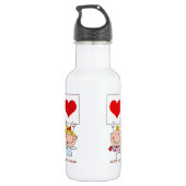 Liefde van verschillende nationaliteiten waterfles  (Achterkant)